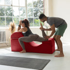Méridienne convertible Avana Kami / yoga et massage – pouf 2-en-1 avec chaise longue de yoga pliable escamotable, microvelours – N/A