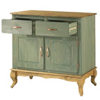 Grünes Buffet-Sideboard aus Holz