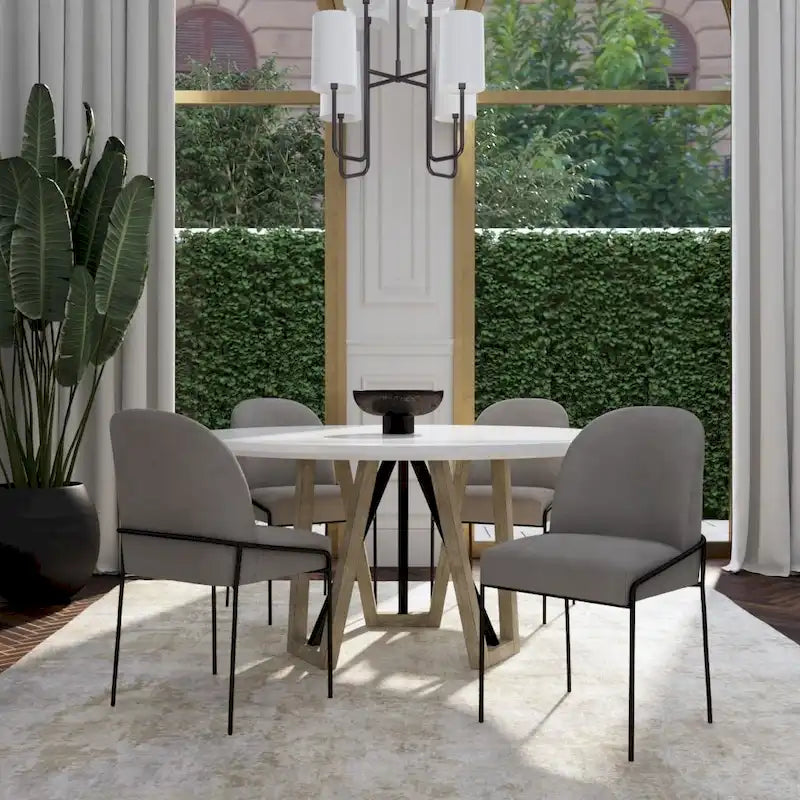 Modern Velvet Upholstered Dining Chair- single pack
