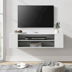 Floating TV Stand Shelf Wall Mounted Entertainment Center Floating Cabinet Media Hutch Under TV, 39 Inch