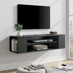 Floating TV Stand Shelf Wall Mounted Entertainment Center Floating Cabinet Media Hutch Under TV, 39 Inch