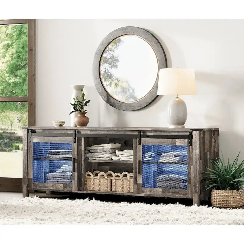 36 inch 3 Sided Glass Electric Fireplace InsertBlack