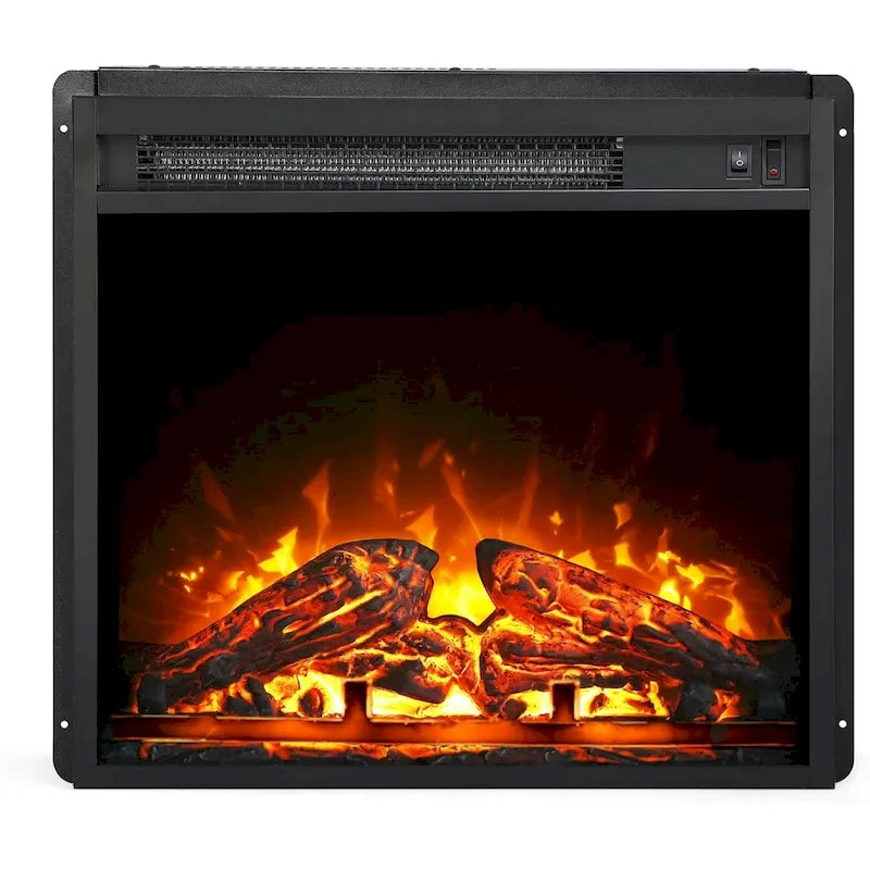 36 inch 3 Sided Glass Electric Fireplace InsertBlack