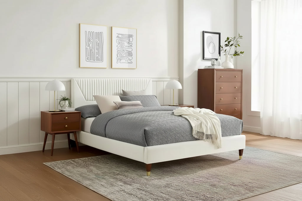 Channel Tufted Performance Velvet King Platform Bed