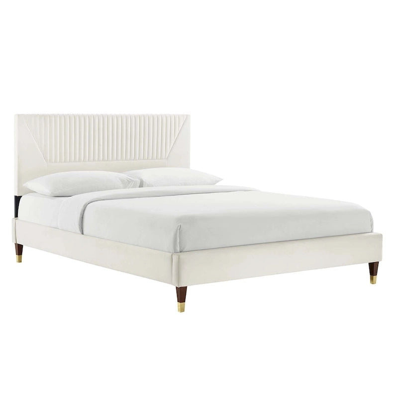 Channel Tufted Performance Velvet King Platform Bed