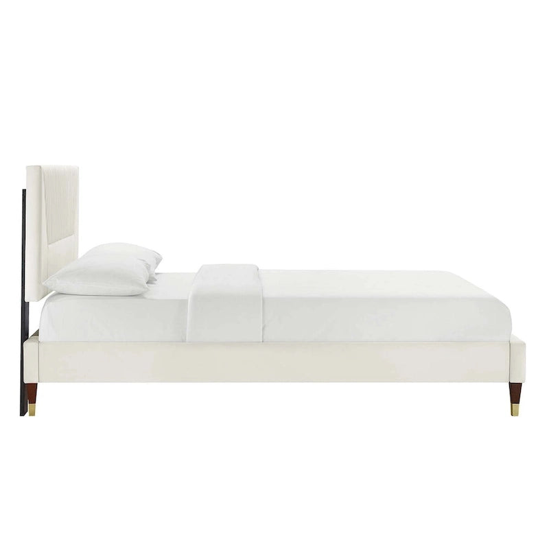 Channel Tufted Performance Velvet King Platform Bed