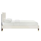 Channel Tufted Performance Velvet King Platform Bed