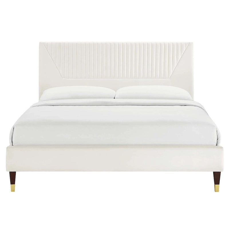 Channel Tufted Performance Velvet King Platform Bed