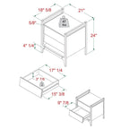 Scandi Angle Face Solid Wood Nightstand