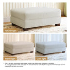 Pouf moderno oversize in tessuto a coste