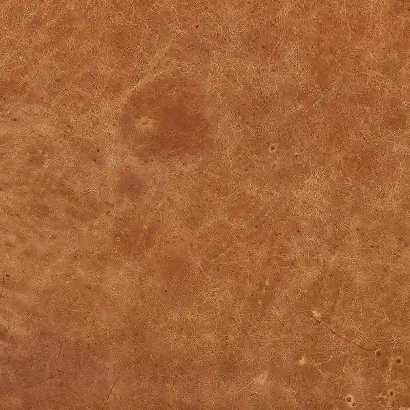 Pouf Jarmo Poly & Bark con tavolino regolabile in noce, vera pelle italiana pieno fiore