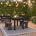 Mesa de jantar retangular Flash Furniture, 46 x 30, em pinho maciço