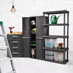 Lot de 2 organiseurs Sterilite pour armoire de rangement de garage, avec 4 étagères réglables, gris