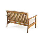 Ensemble de salon extérieur Willowbrook en bois d’acacia pour 4 personnes, par Christopher Knight Home