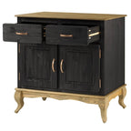 Grünes Buffet-Sideboard aus Holz