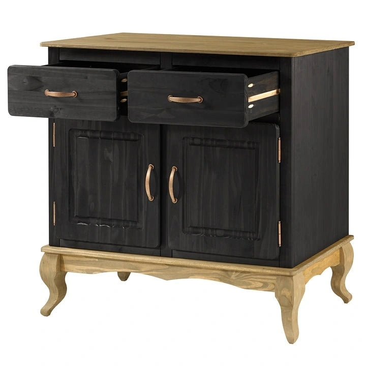 Grünes Buffet-Sideboard aus Holz
