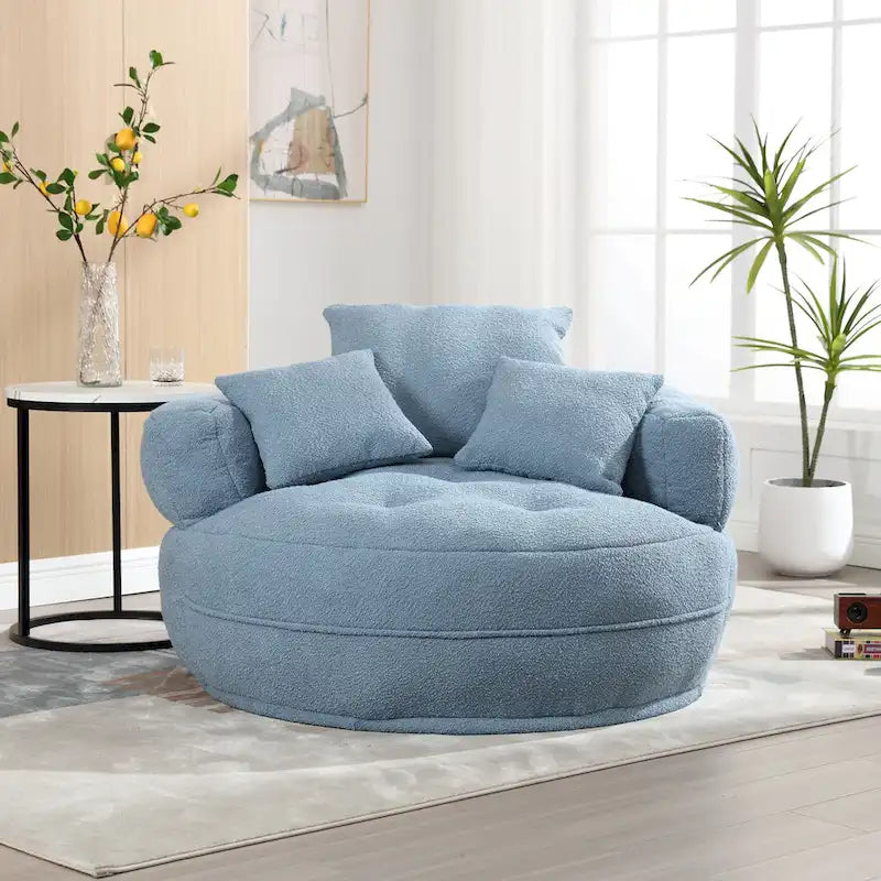 Poltrona rotonda relax ?C bianco/blu/grigio/giallo/arancione/rosso rosa/blu navy/verde, posto singolo e doppio