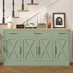 Celebalcony Buffet Cabinet with Storage,53.4 Large Kitchen Storage Cabinet with 3 Drawers & 4 Doors, Adjustable Shelf for Kitchen,Living Room