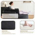 Fauteuil pivotant individuel en mousse et chenille côtelée