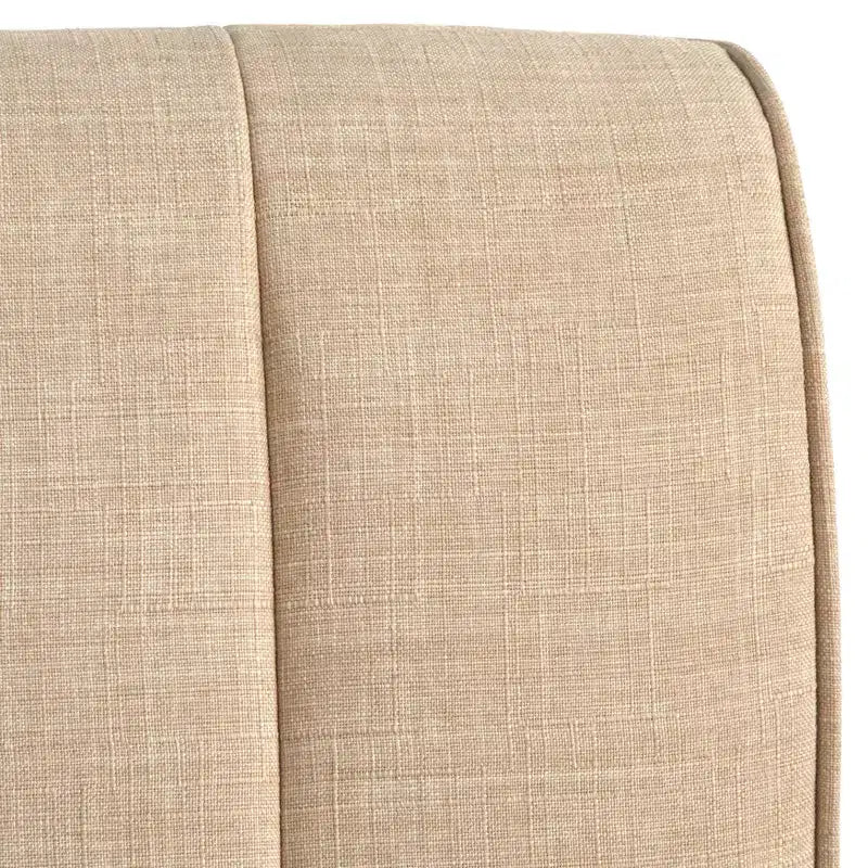 Set da pranzo Lifestorey Kerrington da 4 pezzi con banquette con schienale trapuntato, noce/crema: tessuto effetto lino, tavolo con base a piedistallo