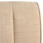 Set da pranzo Lifestorey Kerrington da 4 pezzi con banquette con schienale trapuntato, noce/crema: tessuto effetto lino, tavolo con base a piedistallo