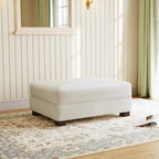 Pouf moderno oversize in tessuto a coste