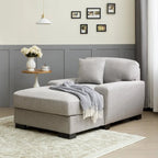 Canapé-lit moderne surdimensionné avec méridienne, style mi-siècle, avec coussin