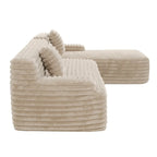 Cloud Sectional Sofa, Modern Upholstered Couch with 2 Throw Pillows, Free-Combined Sofa, Modular Sectional L Shaped Couch