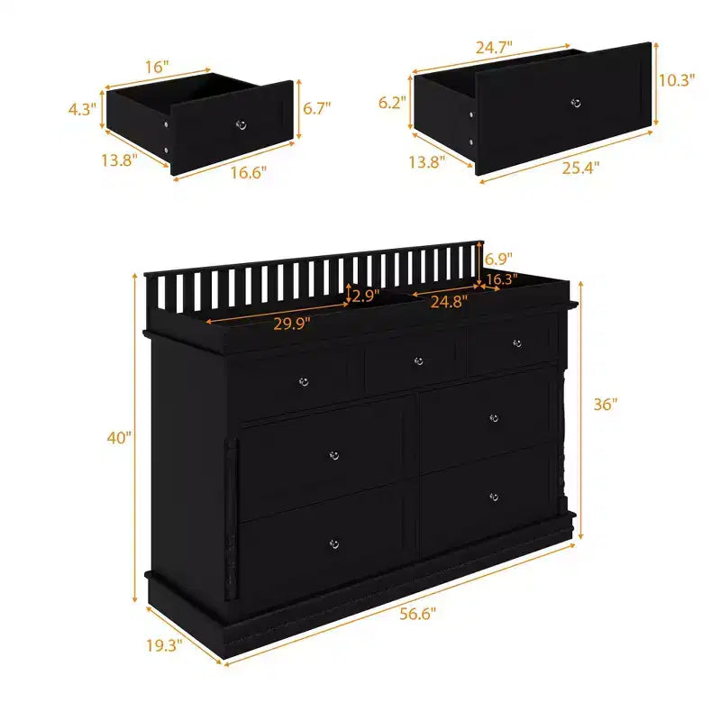Cassettiera fasciatoio versatile per neonati Famapy: design trasformabile, cassetti spaziosi, cresce insieme al tuo bambino
