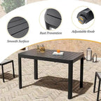 Ensemble de salle à manger de patio extérieur en aluminium de 5/7 pièces, chaises empilables et table extensible