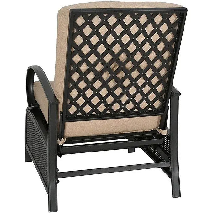 Poltrona reclinabile regolabile da giardino con cuscino - 38 (D) x 26.5 (W) x 38.5 (H) INCH