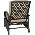 Poltrona reclinabile regolabile da giardino con cuscino - 38 (D) x 26.5 (W) x 38.5 (H) INCH