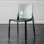 Amber Acrylic Armless Low Back Dining Chair
