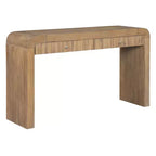 Table console rustique Whisen, table d’entrée et table d’appoint avec façade de tiroir cannelée