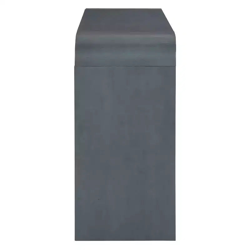 Table console rustique Whisen, table d’entrée et table d’appoint avec façade de tiroir cannelée