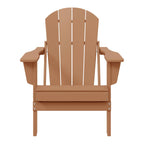Polytrends Laguna Fade Resistant All Weather Outdoor Patio Folding Adirondack Chair
