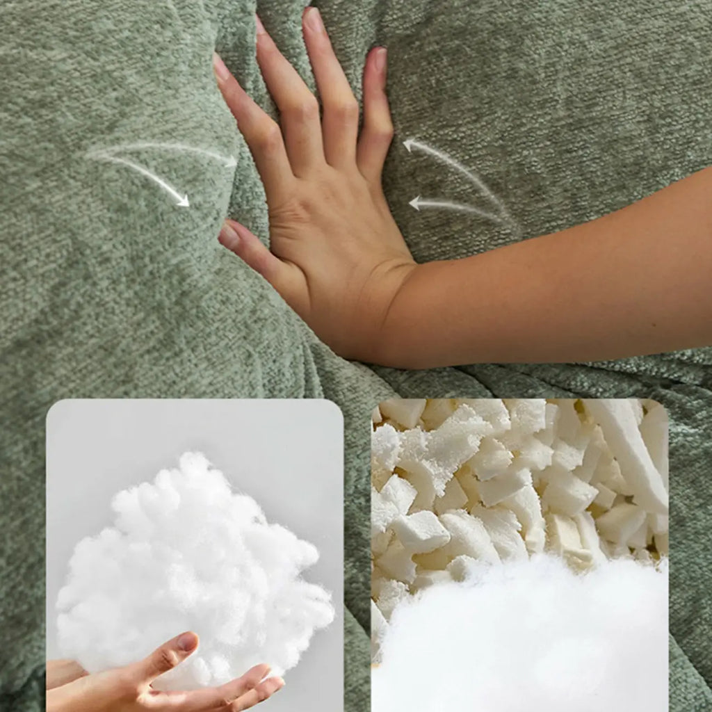 Sedia a dondolo moderna ed ergonomica rivestita in velluto per cameretta