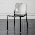 Amber Acrylic Armless Low Back Dining Chair