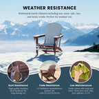 Polytrends Laguna Fade Resistant All Weather Outdoor Patio Folding Adirondack Chair