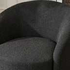 Fauteuil d’appoint pivotant KINWELL en forme de tonneau, rembourré, largeur 34 (lot de 2)