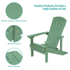 Ensemble de 4 fauteuils Adirondack d’extérieur Bonosuki en bois résistant aux intempéries