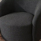 Fauteuil d’appoint pivotant KINWELL en forme de tonneau, rembourré, largeur 34 (lot de 2)
