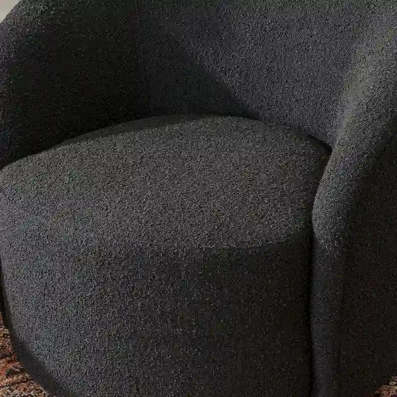 Fauteuil d’appoint pivotant KINWELL en forme de tonneau, rembourré, largeur 34 (lot de 2)
