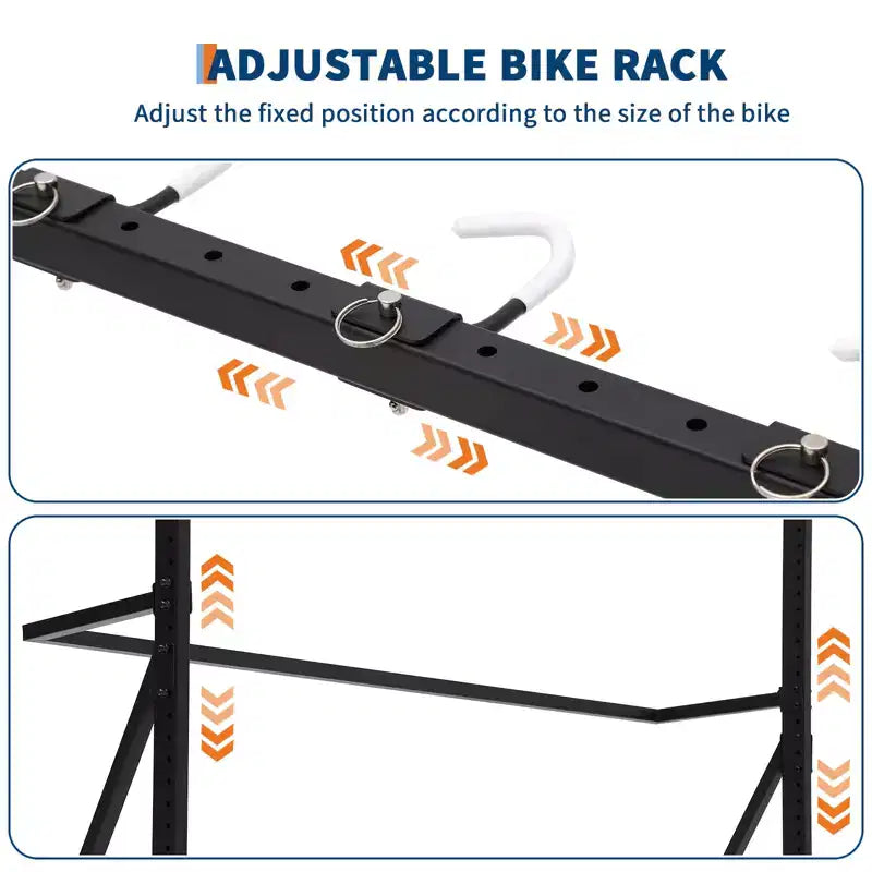 Support de rangement autoportant pour 5 vélos, capacité robuste de 300 lb, organisateur solide pour maintenir les vélos en toute sécurité et stabilité dans les cours avant et arrière