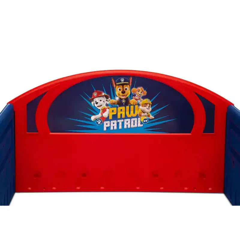 Lettino per bambini Delta Children in plastica per dormire e giocare, con sponde di sicurezza integrate - PAW Patrol