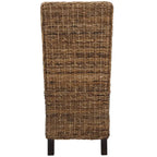 Ensemble de 2 chaises de salle à manger en osier naturel, 19 l x 22 p x 41 h, style bohème côtier
