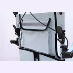 Fauteuil roulant de transport pour personnes âgées ultraléger, pliable et portable, avec frein à main verrouillable et accoudoirs relevables amovibles