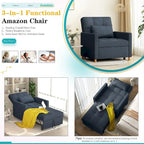 Poltrona divano letto 3 in 1 AECOJOY con cuscino e schienale convertibile