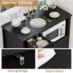 Meuble de cuisine pour micro-ondes avec rangement, 3 portes, 1 tiroir et étagères réglables, meuble de rangement garde-manger