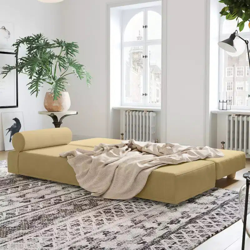 Lit de repos/lit d’appoint escamotable grand format – microvelours